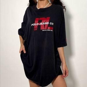 Vintage 90s Ralph Lauren USA Polo Jeans Logo Tee
